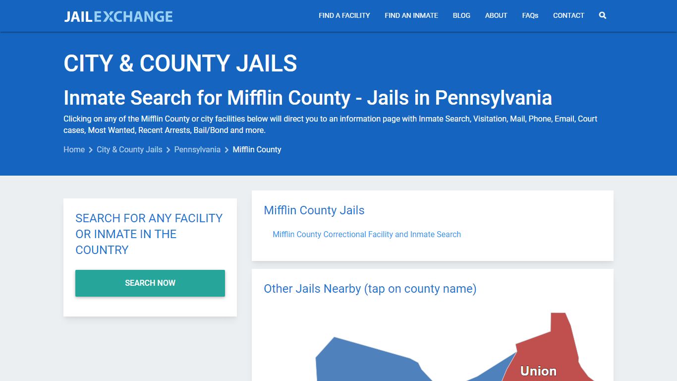 Inmate Search for Mifflin County | Jails in Pennsylvania - Jail Exchange